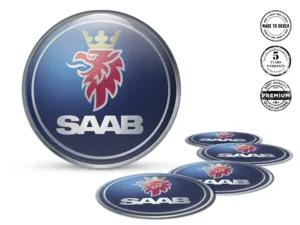 Saab Decalcomanie Cerchio Auto Edizione Stile Cupola Resina